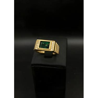 Imagem de Anel Formatura Cravejado Feminino Moeda antiga  - Lobin jóias, Tamanho