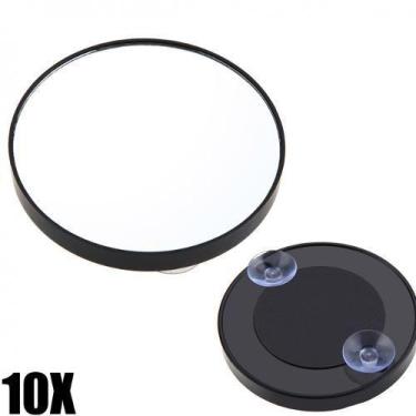 Imagem de Espelho Pequeno Aumento 10x Com Ventosas Para Fixar Na Parede - BC BOR
