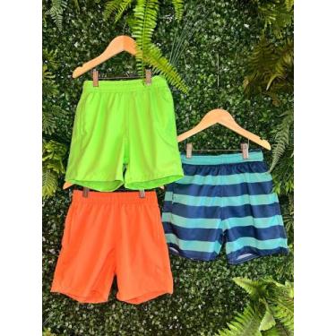 Imagem de Shorts Nylon Bermuda Neon tamanho 1 ao 14 - king e joe 