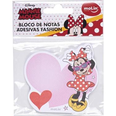 Imagem de Bloco de Recado Autoadesivo 8X7,5 CM Minnie Coração 50 Folhas - Molin