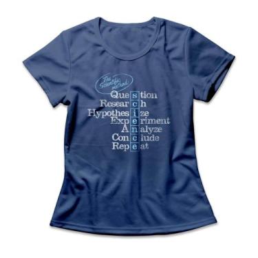 Imagem de Camiseta Feminina Método Científico - Studio Geek, G, Azul genuíno
