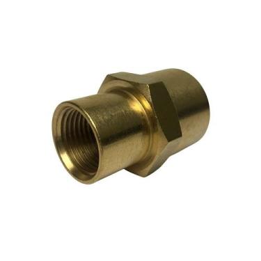 Imagem de Luva Redução em Aço Rosca Fêmea BSP Conexão Metal 3/4 x 1/2 - Lubefer