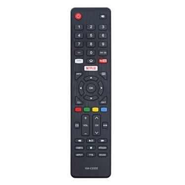 Imagem de AULCMEET Substituição de controle remoto RM-C3322 para Smart TV JVC LT-58MA887 LT-65MA877 LT-55MA888 LT-43MA877 LT-49MA877 LT-50MA877 LT-55MA877 com teclas Netflix Vu-du YouTube