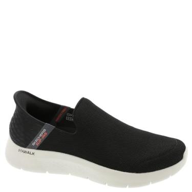 Imagem de Skechers Tênis masculino Gowalk Flex Hands Free Slip-ins Atlético slip-on Casual Caminhada Tênis, Preto/cinza, 40