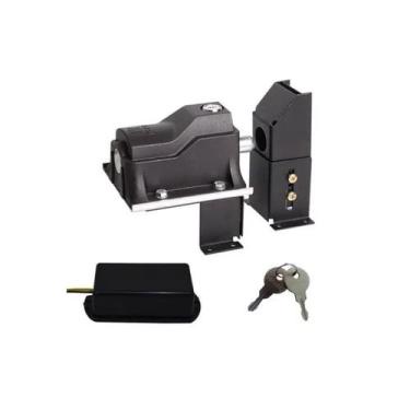 Imagem de Kit Trava Fechadura Para Portão Suporte Regulável Eco Lock Ipec, 110V