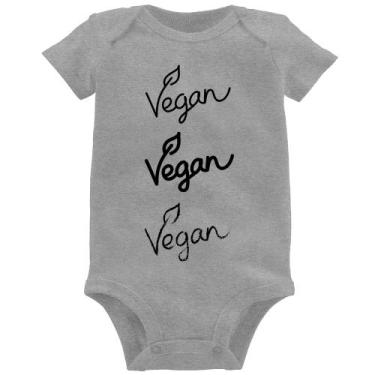 Imagem de Body Bebê Vegan - Foca na Moda, Cinza, G