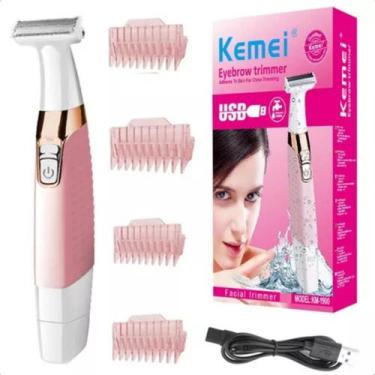 Imagem de Maquina De Aparar Feminino Raspar Pelo Intimo Axila Virilha - Kemei
