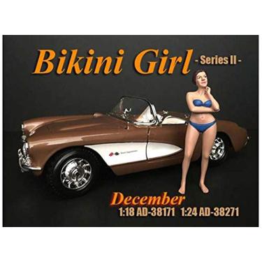 Imagem de De dezembro de Biquíni Calendário Menina Estatueta para 1/18 Modelos em Escala Americana, Diorama