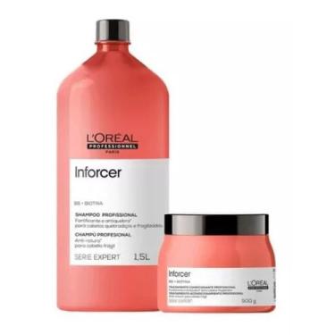Imagem de Kit Loreal Inforcer Shampoo 1500ml + Máscara 500gr