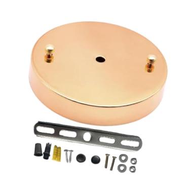 Imagem de WeiLaiKeQi Kit de dossel leve, substituição de estilo retro pesado para lâmpada pendurada, lustre placa de teto pendente placa de tampa leve, Ouro Diâmetro 12cm