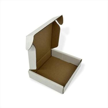 Imagem de JIKEER2 50 pacotes de caixas de transporte pequenas de 4x4x1 polegadas, caixas de armazenamento de embalagens de papelão ondulado branco