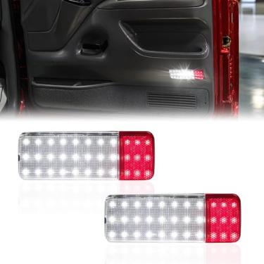 Imagem de DERMOKA Luzes LED para painel de porta interior para Ford F150 F250 Bronco 1992-1996, 1992-1997 F350, lâmpadas refletoras de porta, 2 peças