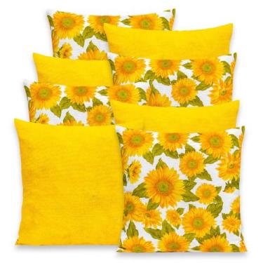 Imagem de Kit 8 Capas de Almofada 40x40cm Gorgurinho - RAFALORO, GIRASSOIS AMARE