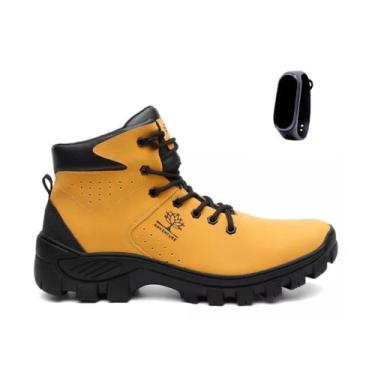 Imagem de Kit Bota Masculina Coturno Tratorado Frio Inverno + Relógio F - Obstin