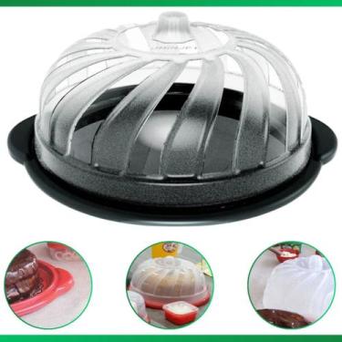 Imagem de Boleira com Tampa Gourmet Com  Alças 30 cm - Uninjet, Preto