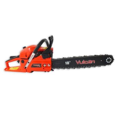 Imagem de Motosserra A Gasolina Profissional 2 Tempos 55cc 3hp Sabre 18'' Vsl550 Vulcan Ferramentas Laranja