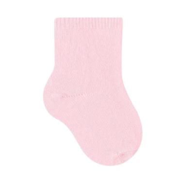Imagem de Meia Bebê Básica Selene 1320-001 Cano Curto Algodão, 17-20, Rosa