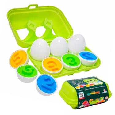 Imagem de Educa Play Number Eggs Ovos Educativos De Encaixe Com Números Em Alto-
