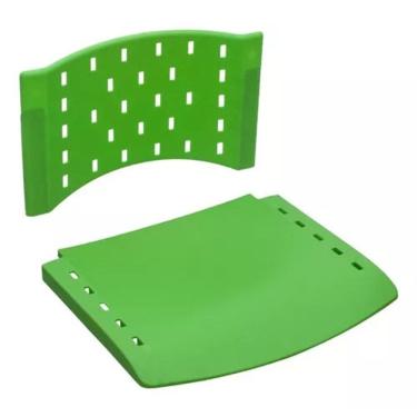 Imagem de Assento Encosto Plastico Preto Cadeira Fixa