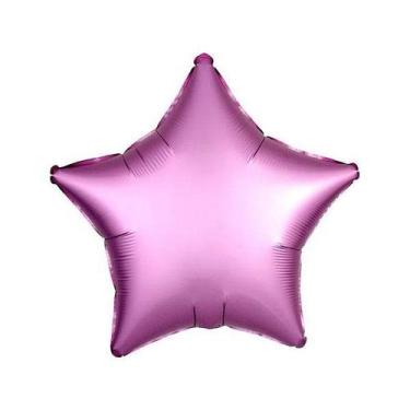 Imagem de Balão de Festa Metalizado 20" 50cm - Estrela Cromado Pink Flamingo - 0