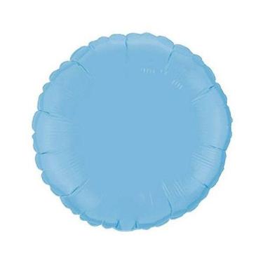 Imagem de Balão de Festa Metalizado 20" 50cm - Redondo Azul Baby - 01 Unidade - 