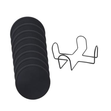 Imagem de WeiLaiKeQi 8 peças porta-copos de café com suporte para canecas, presente, jogo americano à prova d'água, tapete de silicone para copos quentes ou frios, com Suporte