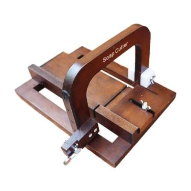 Imagem de KiBcsLic Cortador de sabão, fatiador de sabão com escala, cortador de arame multifuncional, máquina de corte para manteiga, artesanato, pão de queijo,