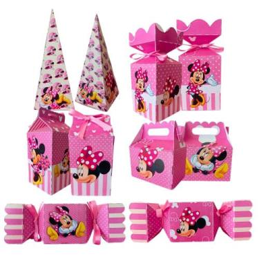 Imagem de Kit Festa Lembrancinhas Decorativas Minnie Rosa Aniversários - Kibunit
