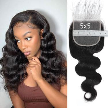 Imagem de Fecho DSEKCAIN Body Wave 5x5 HD de renda transparente 18 polegadas