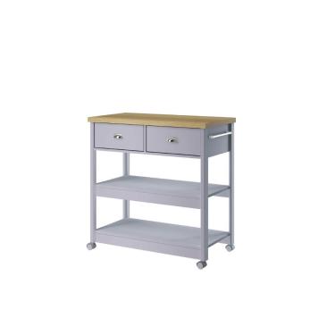 Imagem de Carrinho Auxiliar Estetica Ditália 2 Gavetas Ba-135 Cinza