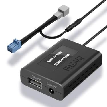 Imagem de FitDVR Adaptador de energia para câmera Dash (8 pinos) para Acura MDX 2022-2024 com espelho de escurecimento automático, fonte de alimentação USB com tela de LED, fácil de instalar, saída de 5V 12V