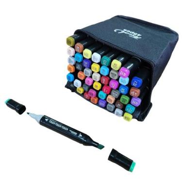 Imagem de 48 Canetinhas Coloridas Com Duas Pontas Diversas Cores Touch - X-cell