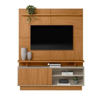Imagem de Estante Home para TV até 60 Polegadas 1 Porta Viena Nature e Off White 150cm