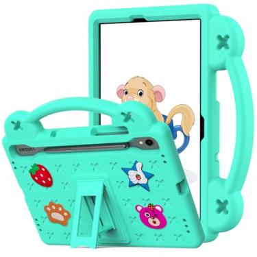 Imagem de YRH Capa para Galaxy Tab S9 FE 5G 10,9 polegadas/Tab S9 5G capa 11 polegadas, crianças EVA meninos meninas capa com alça para tablet Samsung S9 FE/S9/S8/S7, com suporte S-Pen, verde