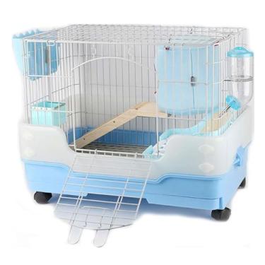 Imagem de Gaiola de coelho gaiola de rato-da-índia gaiola grande de luxo para porquinhos-da-índia com gavetas de bandeja para evitar spray de urina gaiola de animais pequenos