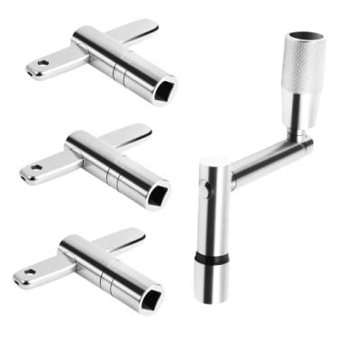 Imagem de Esquirla Afinador de teclas de bateria Afinador de teclas de bateria Multifuncional Fácil de usar Portátil Resistente Ferramentas manuais Acessório para