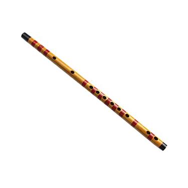 Imagem de Flauta para iniciantes, 1 peça, flauta de bambu, flauta de sopro de madeira, feito à mão, instrumento musical de bambu tradicional chinês Dizi flauta transversal para iniciantes