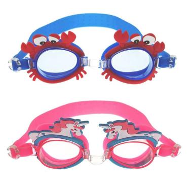 Imagem de Óculos de Natação com Lente UV Antiembaçante Ajustável com Protetor Auricular Ouvido Buba