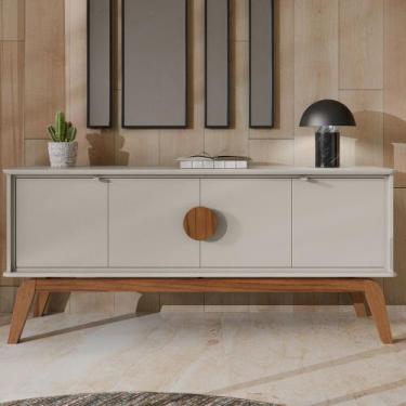 Imagem de Balcão Buffet Paris 4 Portas Off White/Nature - Tebarrot, Bege