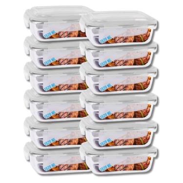 Imagem de 12 Potes Herméticos 1520ML p/ Forno Airfryer Assados c/ Tampa - QUALIT