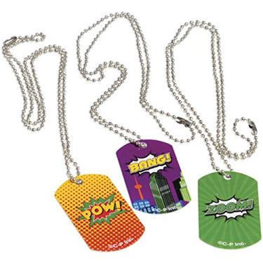 Imagem de US Toy Company Lot of 12 sortet Metal Super Hero Comic livro Tema Cão Tags