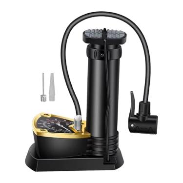 Imagem de Rrlihjgu Bomba De Pé Para Pneus De Bicicleta | Bomba De Ar Multifuncional Para Carro Com Manómetro | Inflador Compacto Para Pneus De Bicicleta Scooter | Para Brinquedos Infláveis Sedan Automóvel