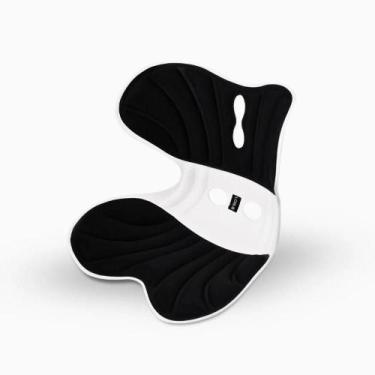 Imagem de Almofada De Apoio Lombar Cadeira Correção De Coluna Gg - Preta - OUTRA