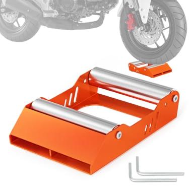 Imagem de IUVWISN Suporte de rolo de limpeza de roda de motocicleta para Dirt Pit Bike Sport Street Bike E-Bike Electric Dirt Bike Dual Sport (pneus de <160 mm), suporte de paddock para limpeza de pneus e