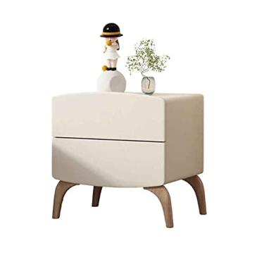 Imagem de Mesa de cabeceira de madeira mesa de cabeceira infantil estilo creme design artístico mesa de cabeceira (cor: A, tamanho: 40 x 40 x 49 cm)