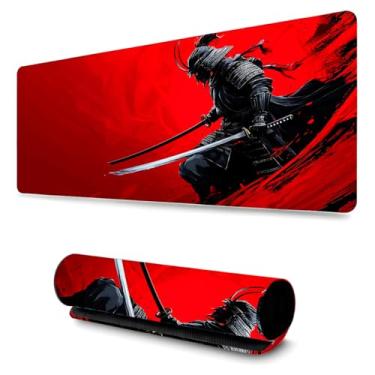 Imagem de Mouse Pad Gamer Profissional Confortável Antiderrapante Escritório e Games 90x40cm Diversas Estampas Samurais (Samurai | 5)