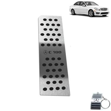 Imagem de Descanso de Pé Aço Inox Mercedes C180 2012 A 2014 Preto