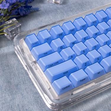 Imagem de mintcaps Crystal Jelly Teclas de teclado - 119 teclas azul translúcido personalizado perfil OEM conjunto de teclas de impressão lateral 75 100% Cherry Gateron Mx teclado mecânico