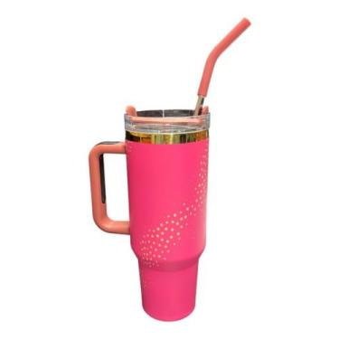 Imagem de AAA Térmica Garrafa Copo Boneca 1200ml Inox Com Tampa e Canudo de Meta