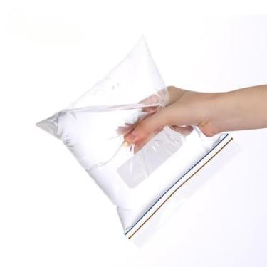 Imagem de Recipientes de alimentos descartáveis PE com zíper duplo | Sacos de armazenamento herméticos espessos para frutas, geladeira e preservação de alimentos 7-1